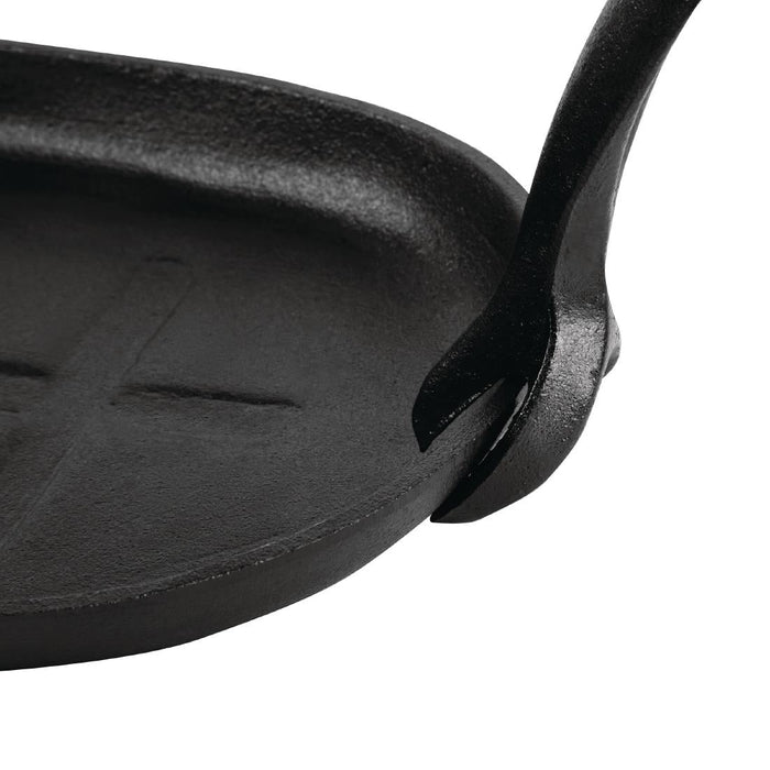 Olympia Cast-Iron Oval Sizzle Platter 280mm Olympia