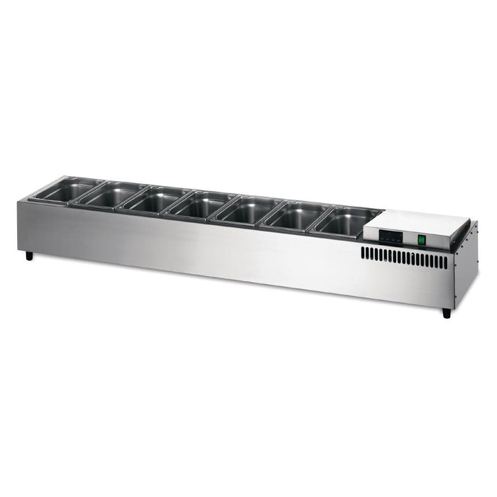 Stainless Steel Finish. 7 x 1/3 Gastronorm Containers