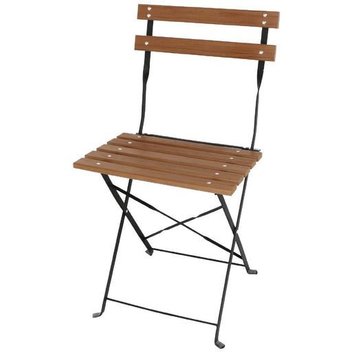 Steel Frame. Faux Wood Seat. Seat Height: 480mm