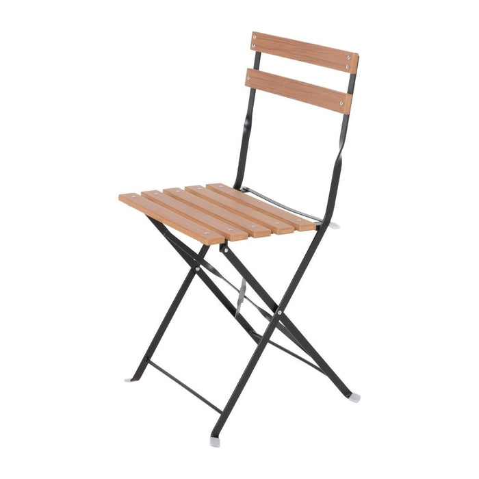 Bolero Faux Wood Bistro Chair (2 Pack) Bolero
