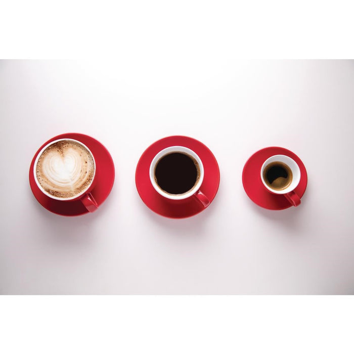 Olympia Cafe Espresso Cup Red - 100ml 3.38fl oz (12 Pack) Olympia