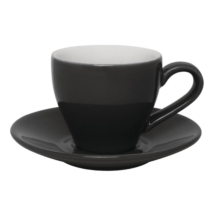 Olympia Cafe Espresso Saucer Charcoal (12 Pack) Olympia