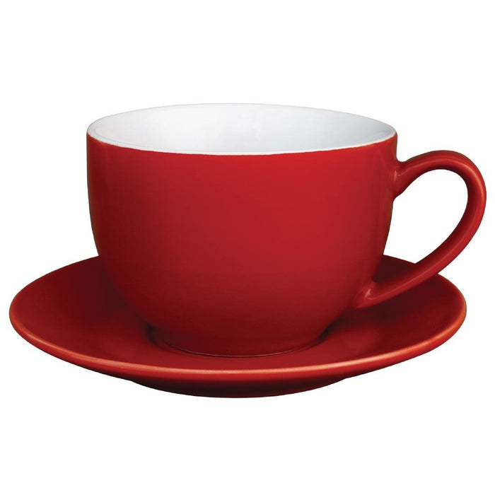 Olympia Cafe Saucer Red 158mm 6 1/4" (12 Pack) Olympia