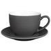 Olympia Cafe Cappuccino Cups Charcoal 340ml (12 Pack) Olympia