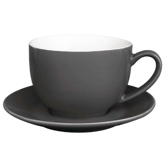 Olympia Cafe Saucer Charcoal 158mm 6 1/4" (12 Pack) Olympia