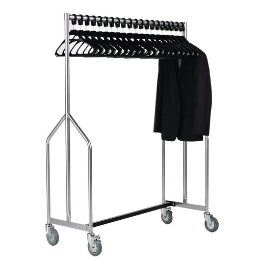 Tested to take up to 260kg. Includes 20 polypropylene hangers