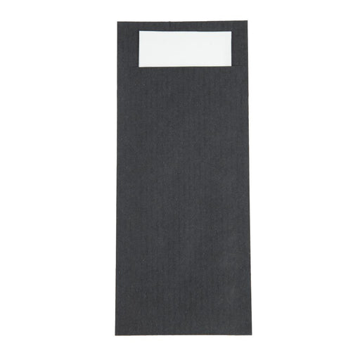 Pack Quantity: 500. Colour: Black Pouch & White Napkin