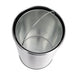 Bolero Bullet Bin with Open Top Lid Silver 40Ltr Bolero