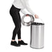 Bolero Bullet Bin with Open Top Lid Silver 40Ltr Bolero