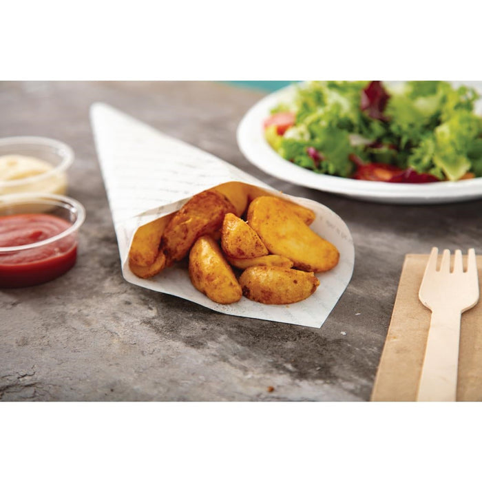 Greaseproof Paper Sheets Fresh and Tasty Print 255 x 203mm (500 Pack) Chevler