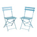 Bolero Perth Blue Pavement Style Steel Folding Chairs (2 Pack) Bolero