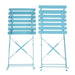 Bolero Perth Blue Pavement Style Steel Folding Chairs (2 Pack) Bolero
