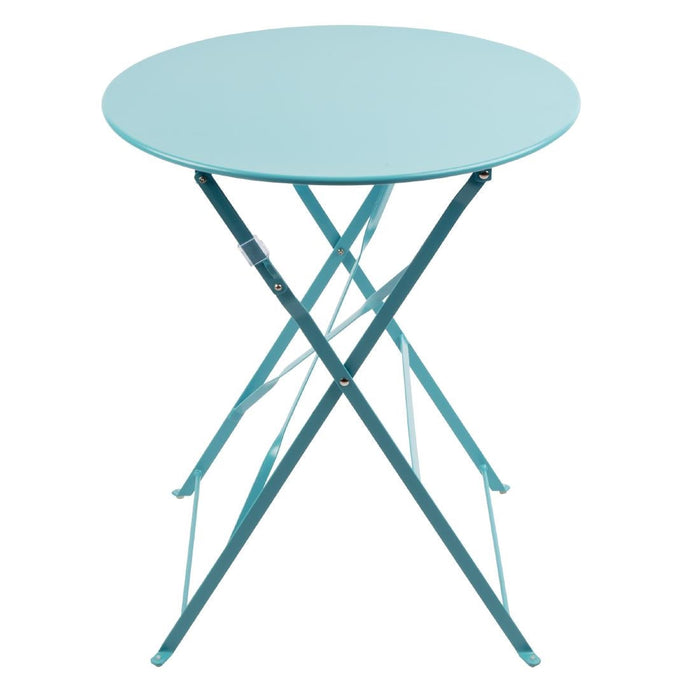 Bolero Perth Blue Pavement Style Steel Table Round 600mm Bolero