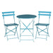 Bolero Perth Blue Pavement Style Steel Folding Chairs (2 Pack) Bolero