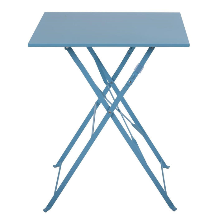 Bolero Perth Blue Pavement Style Steel Table Square 600mm Bolero