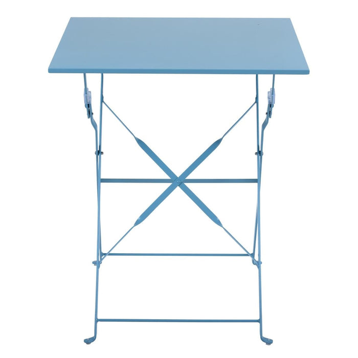 Bolero Perth Blue Pavement Style Steel Table Square 600mm Bolero