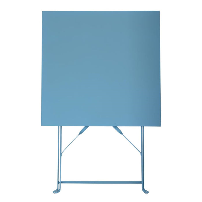 Bolero Perth Blue Pavement Style Steel Table Square 600mm Bolero