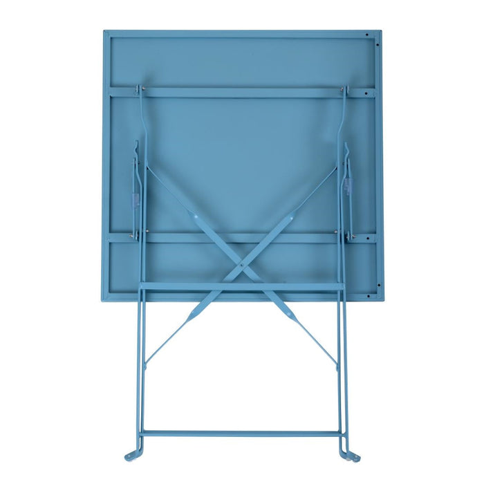 Bolero Perth Blue Pavement Style Steel Table Square 600mm Bolero
