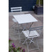 Bolero Perth Grey Pavement Style Steel Table Square 600mm Bolero