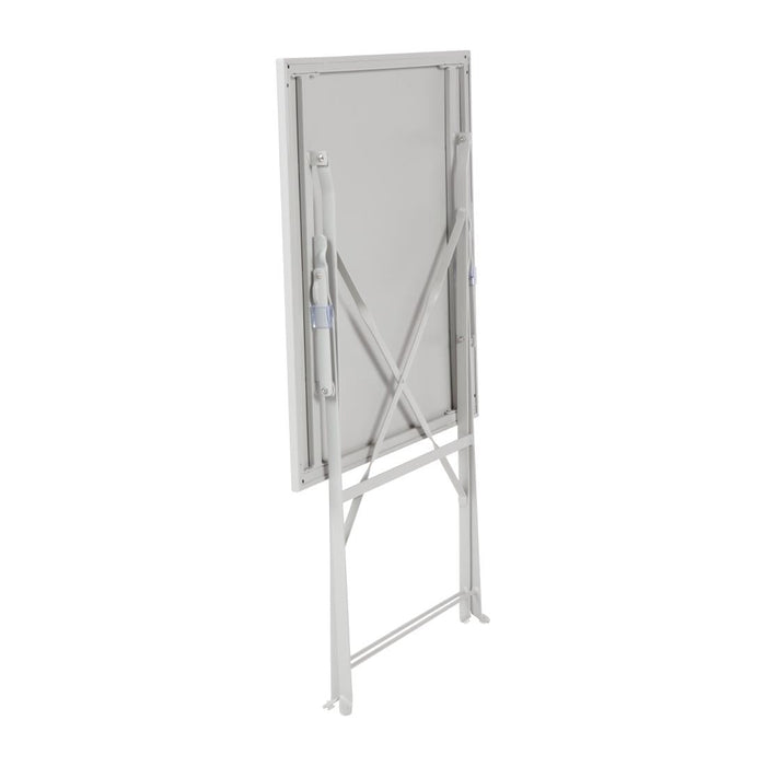 Bolero Perth Grey Pavement Style Steel Table Square 600mm Bolero