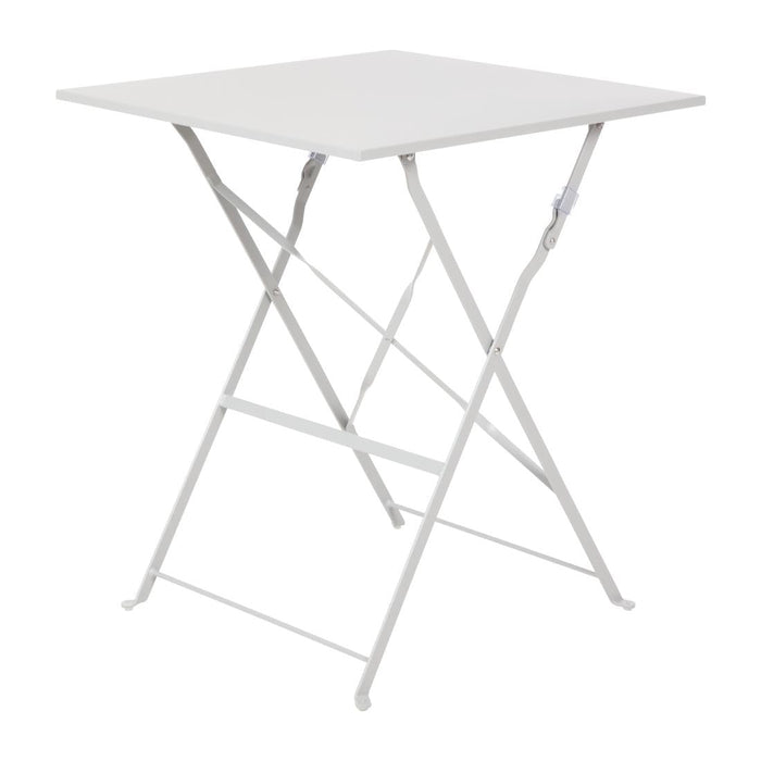 Bolero Perth Grey Pavement Style Steel Table Square 600mm Bolero