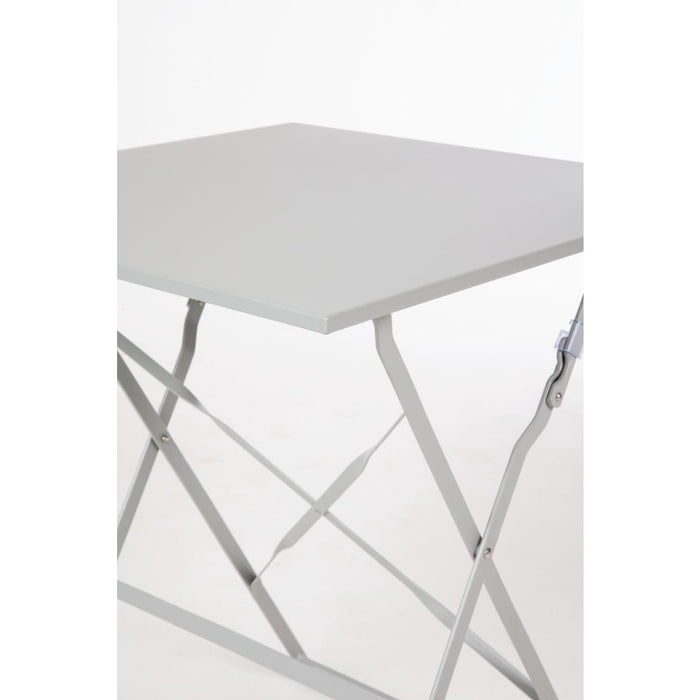 Bolero Perth Grey Pavement Style Steel Table Square 600mm Bolero