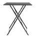 Bolero Perth Black Pavement Style Steel Table Square 600mm Bolero