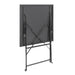 Bolero Perth Black Pavement Style Steel Table Square 600mm Bolero