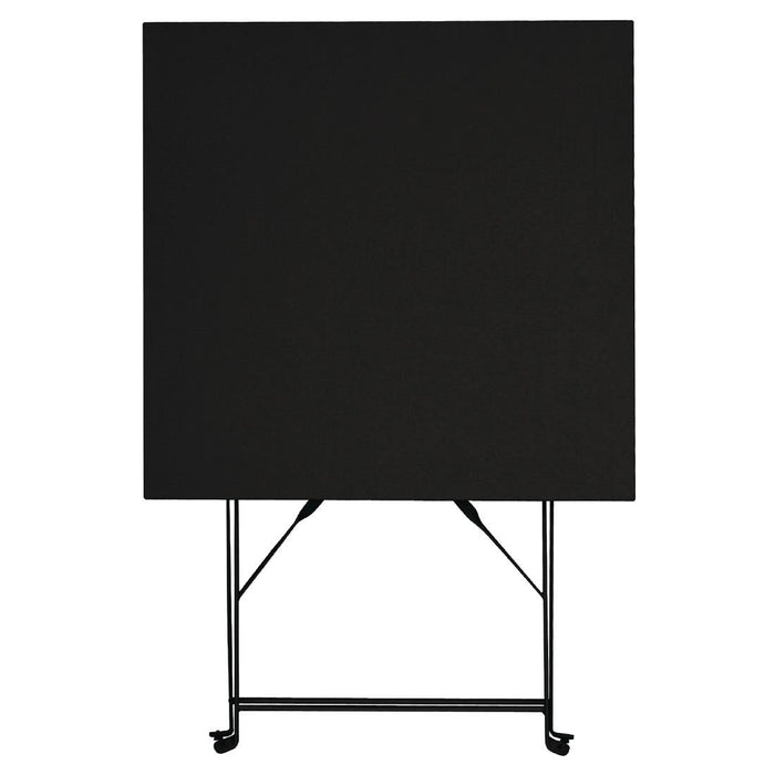 Bolero Perth Black Pavement Style Steel Table Square 600mm Bolero