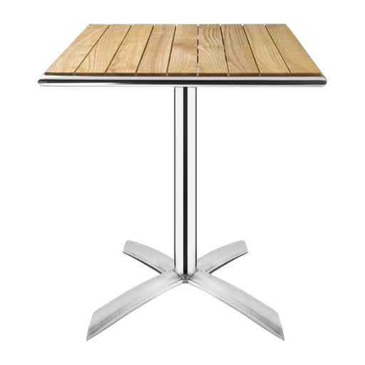 Aluminium Frame. Ash Wood Top. 730(H) x 600(W) x 600(D)mm