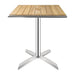 Aluminium Frame. Ash Wood Top. 730(H) x 600(W) x 600(D)mm