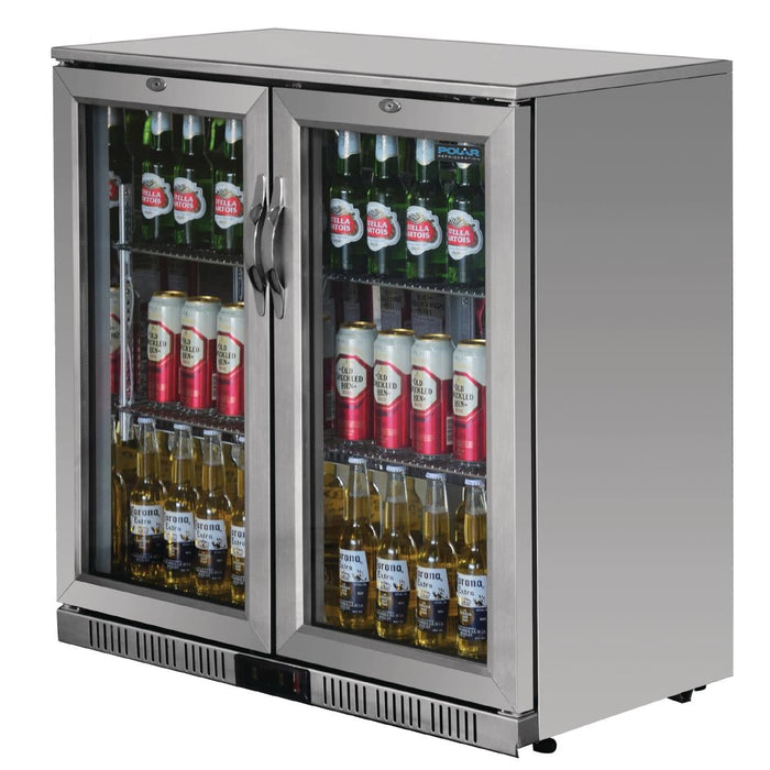 Polar G-Series Back Bar Cooler with Hinged Doors Stainless Steel 208Ltr Polar
