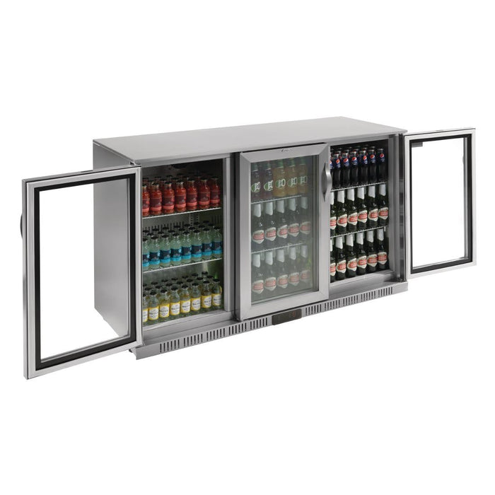 Polar G-Series Back Bar Cooler with Hinged Doors Stainless Steel 330Ltr Polar