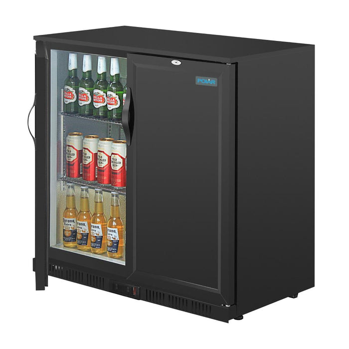 Polar G-series 850mm Double Door Back Bar Cooler Solid Door 198 Ltr Polar
