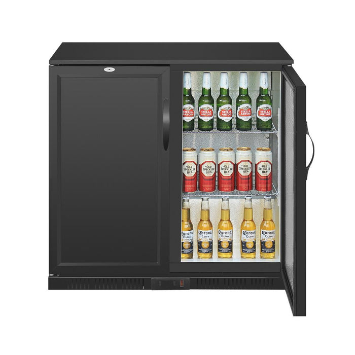 Polar G-series 850mm Double Door Back Bar Cooler Solid Door 198 Ltr Polar