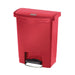 Rubbermaid Slim Jim Front Step-On Pedal Bin Red 30Ltr Slim Jim