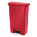 Rubbermaid Slim Jim Front Step-On Pedal Bin Red 50Ltr Slim Jim