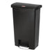 Rubbermaid Slim Jim Front Step-On Pedal Bin Black 50Ltr Slim Jim