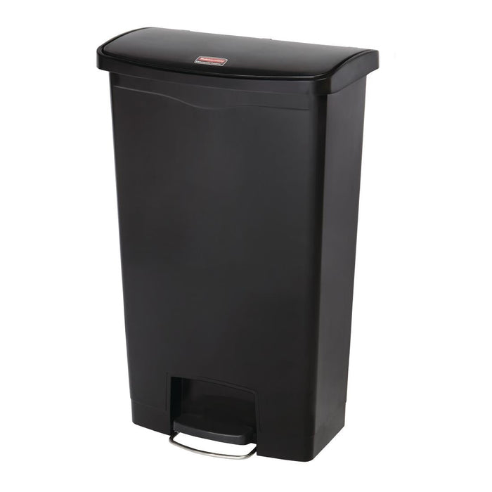 Rubbermaid Slim Jim Front Step-On Pedal Bin Black 68Ltr Slim Jim