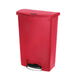 Rubbermaid Slim Jim Front Step-On Pedal Bin Red 90Ltr Slim Jim
