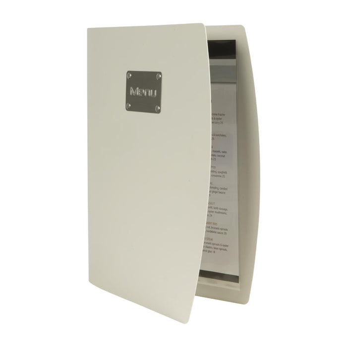 Securit Rio Menu Cover Silver A4 Securit