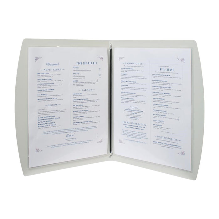 Securit Rio Menu Cover Silver A4 Securit