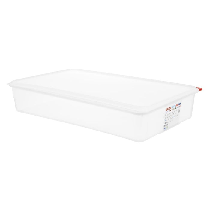 Araven Polypropylene 1/1 Gastronorm Food Containers 13.7Ltr with Lid (4 Pack) Araven