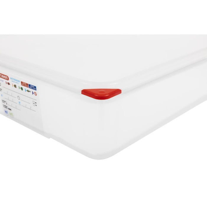 Araven Polypropylene 1/1 Gastronorm Food Containers 13.7Ltr with Lid (4 Pack) Araven