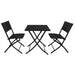 Bolero Square PE Wicker Folding Table Black 600mm Bolero