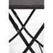 Bolero Square PE Wicker Folding Table Black 600mm Bolero