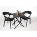 Bolero Square PE Wicker Folding Table Black 600mm Bolero