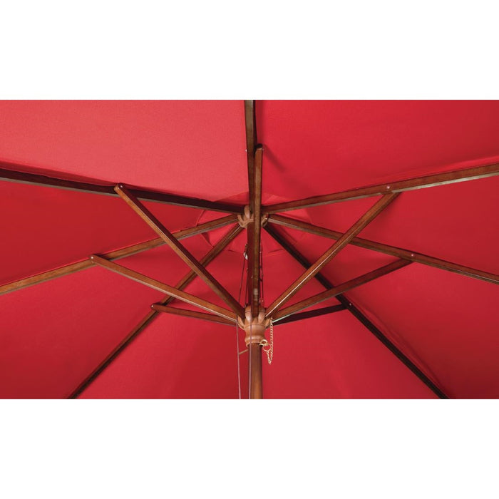 Bolero Round Parasol 3m Diameter Red Bolero