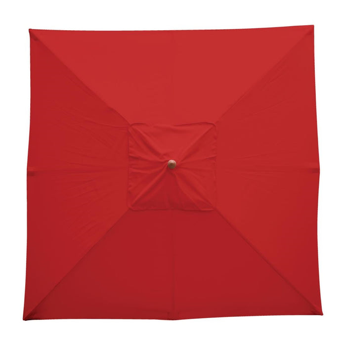 Bolero Square Parasol 2.5m Diameter Red Bolero