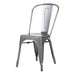 Bolero Bistro Steel Side Chairs Gun Metal Grey (4 Pack) Bolero